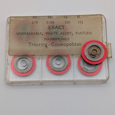 Illinois 16 Size Alloy Mainspring 47315   Ht 2.70 Ep 0.18  Lg 520   NOS