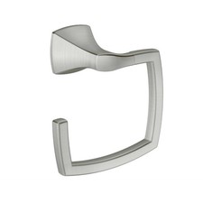 Moen YB5186BN Voss Collection Brushed Nickel Bathroom Hand Towel Ring, Wall