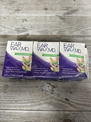Eosera Ear Wax MD For Kids 15 Minute Cleaning Kit 0.5 fl oz (3-Pack)