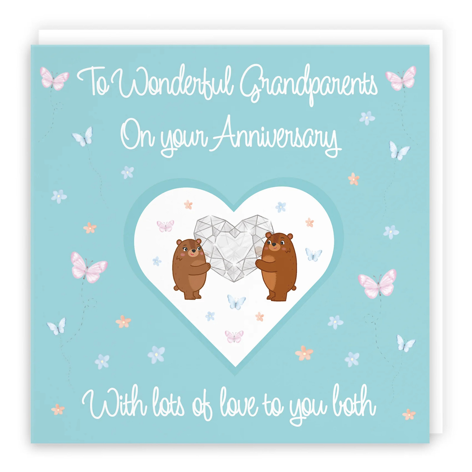 Grandparents Anniversary Card Romantic Meadows