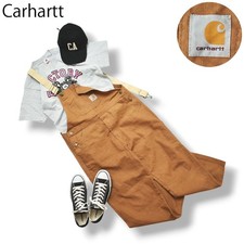 Carhartt WIP Duck Cotton Overalls Brown Loose Fit Streetwear Used