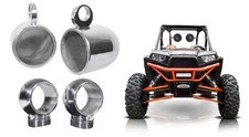  2 Rockville MAC90S 8" 360 Degree Swivel Tower Speaker Pods For RZR/ATV/UTV