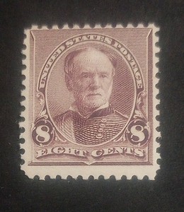 1893 U.S. MNH Scott #225 Lilac 8 Cent William T. Sherman Stamp
