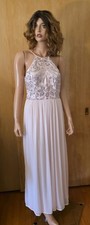 DB STUDIO ~ FORMAL WEDDING FULL LENGTH LONG LT. PINK DRESS ~ Sz 6