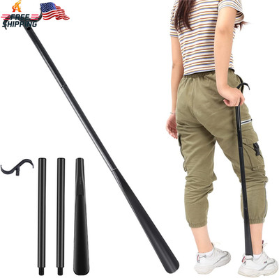 35'' Long Dressing Stick with Shoe Horn with Sock Removal Tool, Adjustable Extend