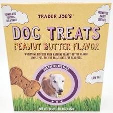NEW Trader Joe's Dog Treats Peanut Butter Flavor For Big  Small Dogs 24 OZ 