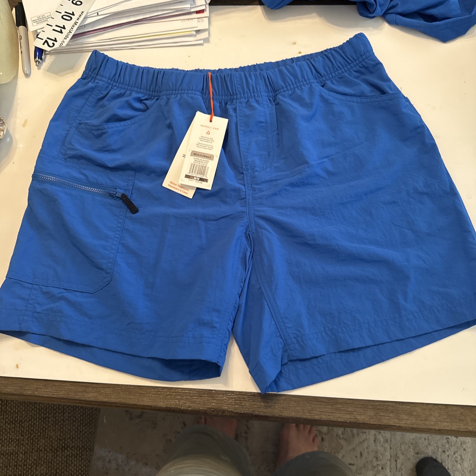 Pantaloncini uomo Merrell Supplex taglia MED resistenti all'acqua escursionismo NUOVI