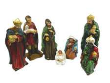 Natività con 7 Personaggi Cm 12 - Sacra Famiglia - Pastori per Presepe