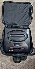 Sega mega drive ii bundle console + 2 controllers + 2 games + carry case