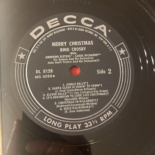 Bing Crosby / Merry Christmas LP Decca Mono Black Label 1st Press VG!!! - Picture 3 of 4