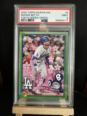 2025 Topps MLB World Tour Tokyo Series - Mookie Betts Green /99 - PSA 9