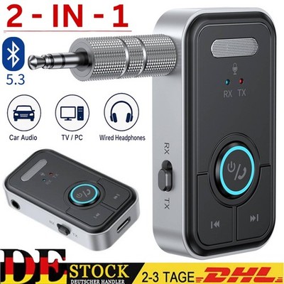Bluetooth Audio Receiver KFZ Adapter AUX Kabel Auto 3,5mm Klinke USB Empfänger