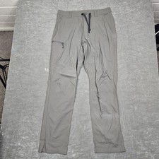 REI Co-op Pants Mens Green Hiking Nylon Stretch Travel Outdoor Zip Pocket