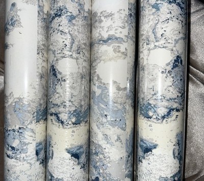 York Candice Olson Abstract Blue Gray Modern Wallpaper Roll 27in x 27ft DN3719