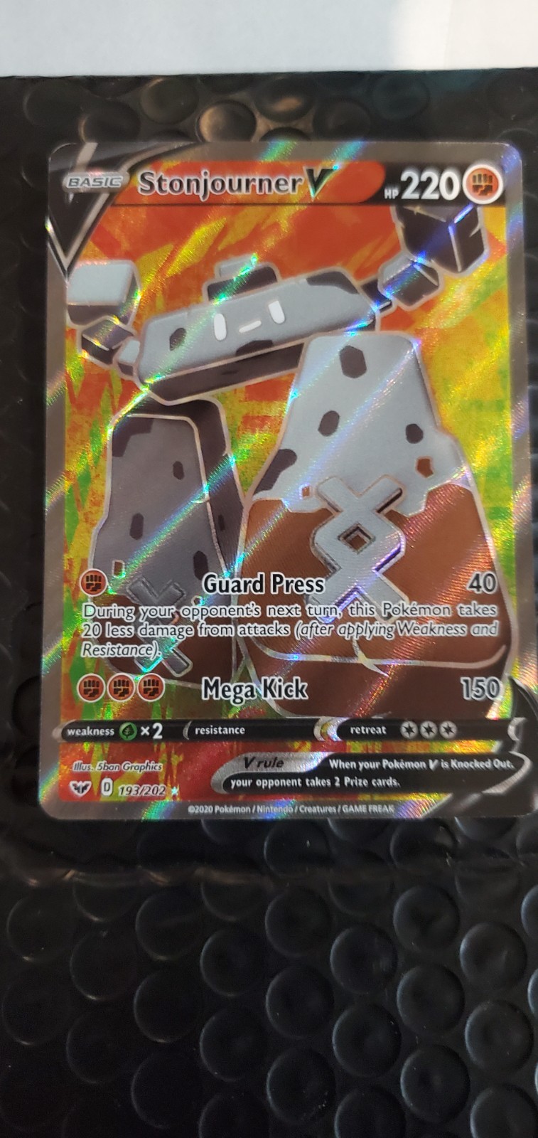 Stonjourner V (Full Art) Ultra Rare SWSH01: Sword & Shield Base Set 193/202