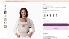 Momcozy Lightweight Baby Carrier - Color Khaki