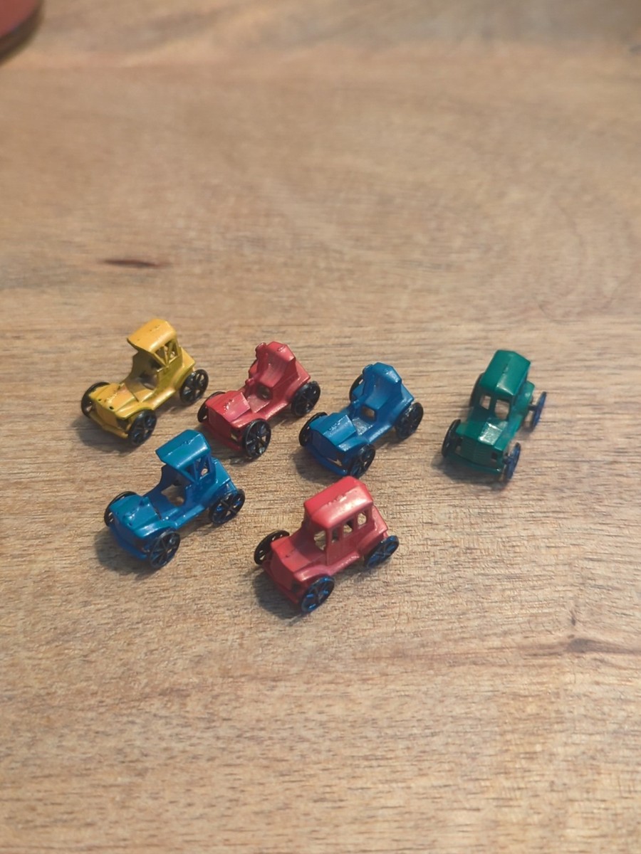 Vintage 1950's Japan Tiny Miniature Antique Die Cast Metal Cars