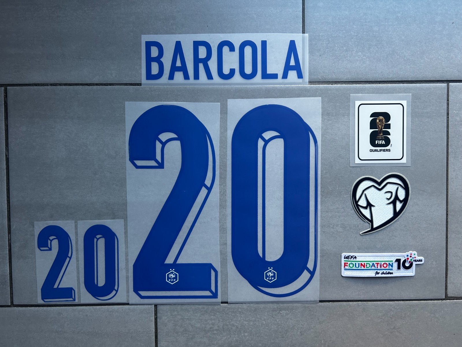 Maillot France 24 BARCOLA #20 FFF Finition Premium Coupe Homme