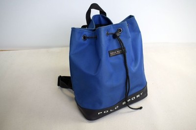 Polo Sport Bag Ralph Lauren Rucksack Vintage Tasche Sac 90er Strand Beach Blau