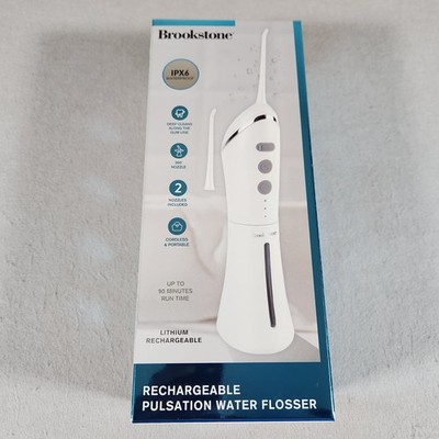 Brookstone Rechargeable Water Flosser Cordless Portable Brand New in Sealed Box