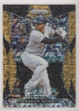 2019 Panini Prizm Tier III Neon Orange Donut Circle 125/150 Aaron Hicks #236 tj0