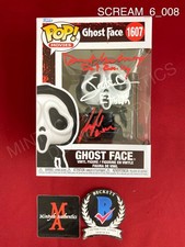 Ghostface Scream cast signed Funko Pop #1607 Champion Liberato Mulroney Beckett