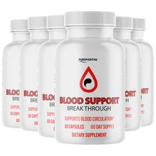 Break Through Blood Health Support Supplement - BreakThrough - 6 Bottles