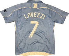 maglia calcio vintage Napoli LAVEZZI 2008-09 XL JR calcio Jersey Diadora Lete