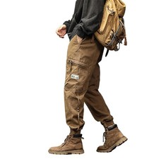 Multi Pocket Cargo Pants for Men Japanese High Street Pants Drawstring Cargo ...