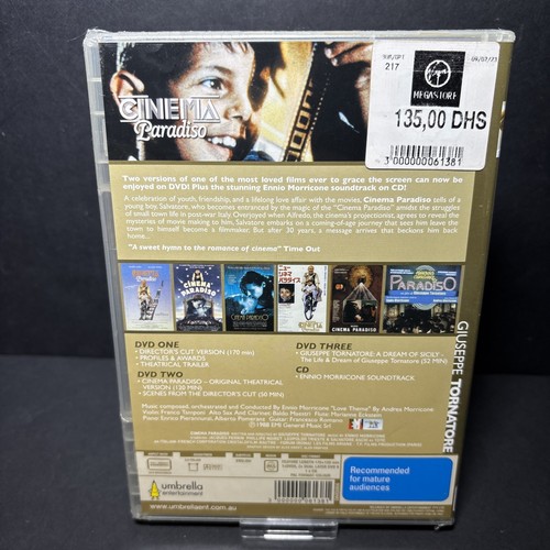 Cinema Paradiso Collector's 4 Disc Set Giuseppe Tornatore Morricone NEW SEALED. - Imagen 2 de 2