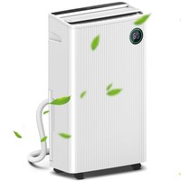 HOMCOM 16L/Day Quiet Air Dehumidifier with Purifier, UVC, Ioniser, Timer, White