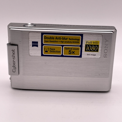 Sony Cyber-shot DSC-T100 8.1MP Digital Camera – Silver – Screen