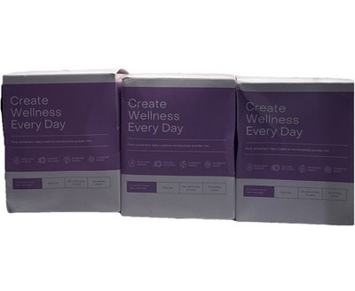 Lot Of 3 Create Single Serve Creatine Monohydrate Powder - 5g, 30ct Mixed Berry