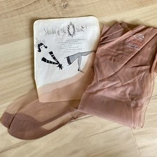 NEW Vintage Seamed Glen Raven 1950s Size 10 1/2 Nylons Stocking With Orig Ad