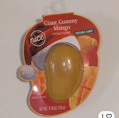 Nice! Giant Gummy Mango Peelable Candy 4.76 oz holiday limited BB 10/29/2026