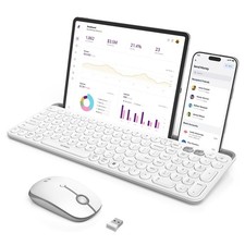 Bluetooth Keyboard and Mouse for iPad, CTU-301 Wireless Multi-Device Connecti...
