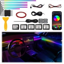 Dreamcolor Acrylic Interior Car LED Strip Lights, 10 in 1 Ambient Lighting Kit w