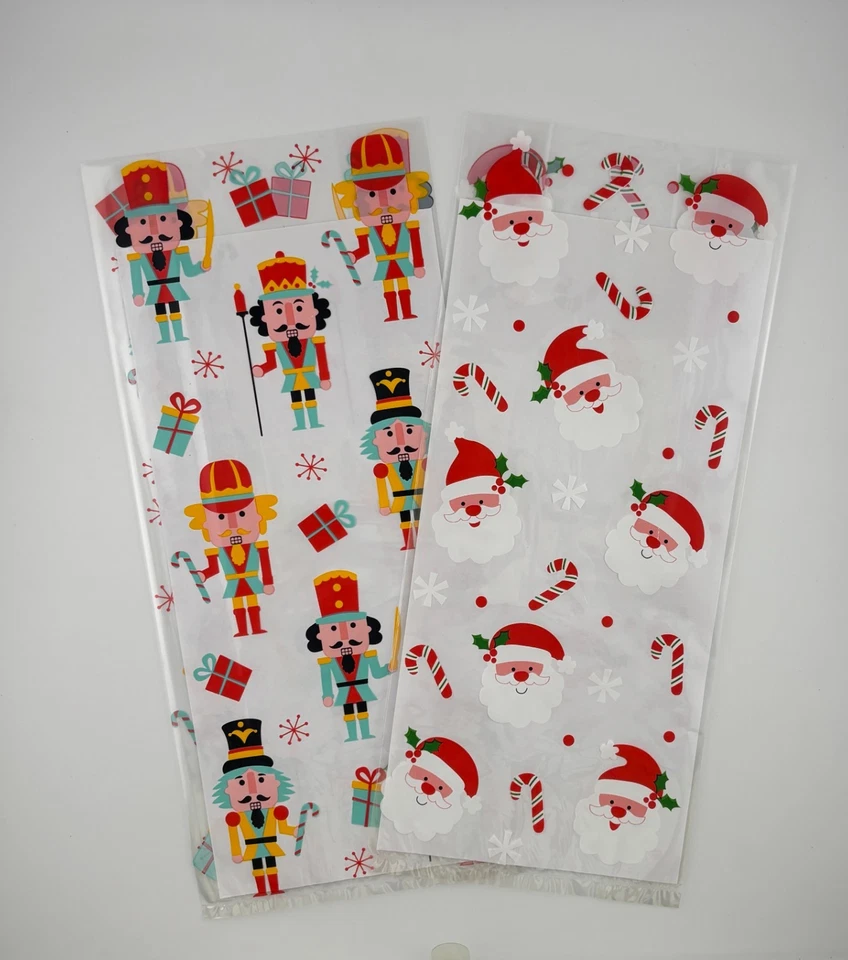 60 sacos de biscoitos para festa de Natal grandes guloseimas gravata torcida - 4 PROJETOS - Imagem 4 de 4