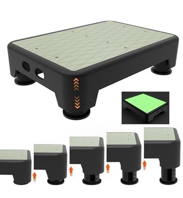 LIFTOZA 5-Level Adjustable Step Stool, Noctilucent Bedside Step, 700 LBS Capacit