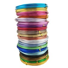 20 Colors Aluminum Craft Wire Bendable Metal Wire for Jewelry Craft Making, 3...