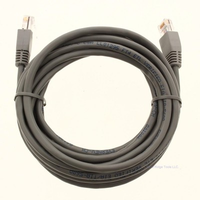 Lance Industries DT102 Gray 15 Ft Cat 5 Patch Cord 100MHz 4-Twisted Pair 24 AWG