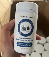 Blink NutriTears Dry Eye Supplement –Relief & Eye Health, 50 Softgels EXP 7/2027