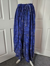 Vintage Silverstream Blue Boho Maxi Skirt One Size Festival Holiday 