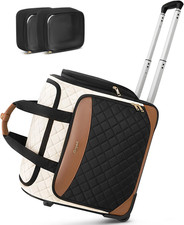 Rolling Sewing Machine Case with Wheels and Storage Cubes, Compatible with Major