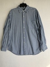 Polo Ralph Lauren Stripe Button Down Shirt Custom Fit Blue White Long Sleeve