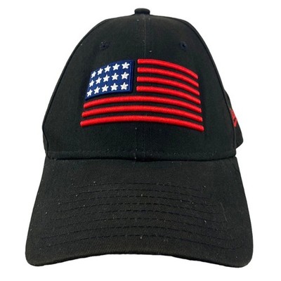 New Era Baseball Cap Schwarz Sommer Outdoor Sport Mütze USA Flagge Amerika Y2k