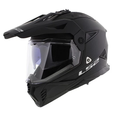 LS2 MX702 Pioneer II casco de aventura sólido negro mate - Imagen 1 de 4