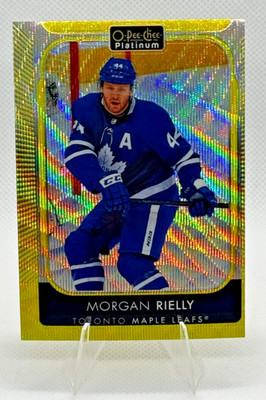 Morgan Rielly 2021-22 O-Pee-Chee Platinum #169 NEON YELLOW SURGE Raw Toronto