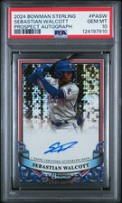 2024 Bowman Sterling Prospect Autographs Sebastian Walcott #PASW PSA 10 GEM MINT