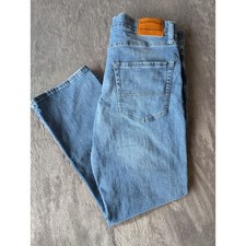 Lucky Brand 223 Straight Leg Mens Jeans Medium Wash Blue 34x30 Denim Pants